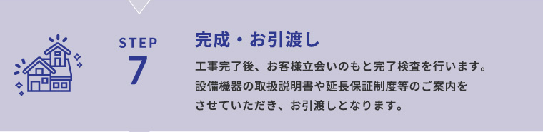 STEP7 完成・お引渡し