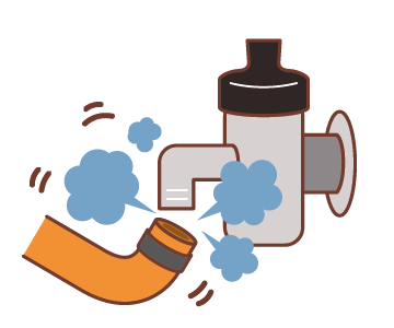 多量のガス漏れ